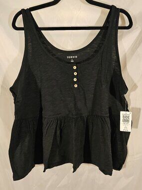 Torrid NWT Henly Baby Doll Slub Knit Tank. Size 1X